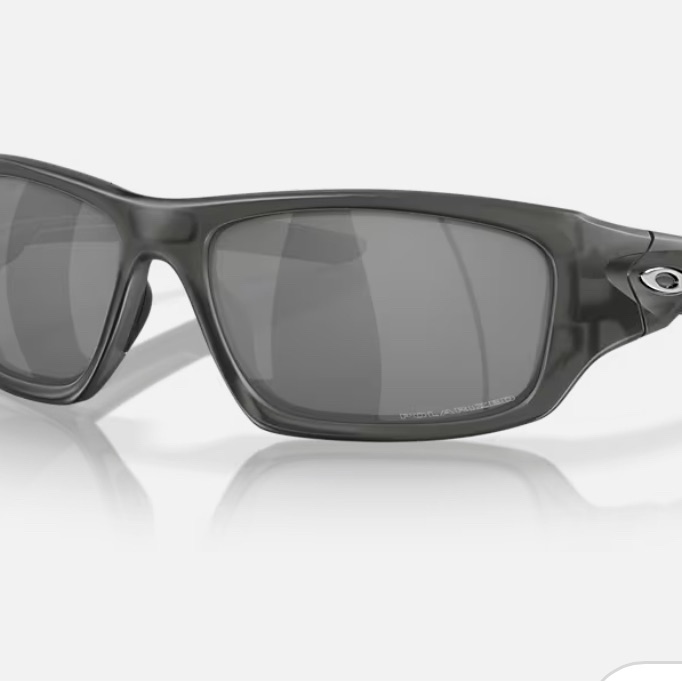 Oakley Dark Gray Lenses Black Frame Rectangular Sunglasses